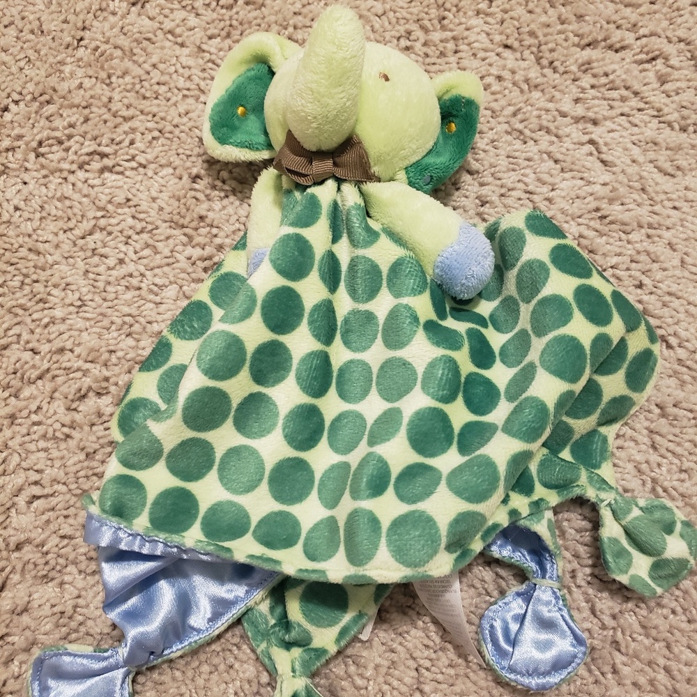 Green Polka Dot Elephant Lovey